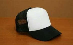 Topi Trucker Hitam Putih